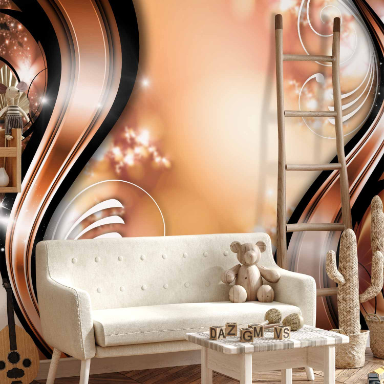 Photo Wallpaper Golden fantasy - luminous baroque ornaments in shades of gold 97190 additionalImage 8