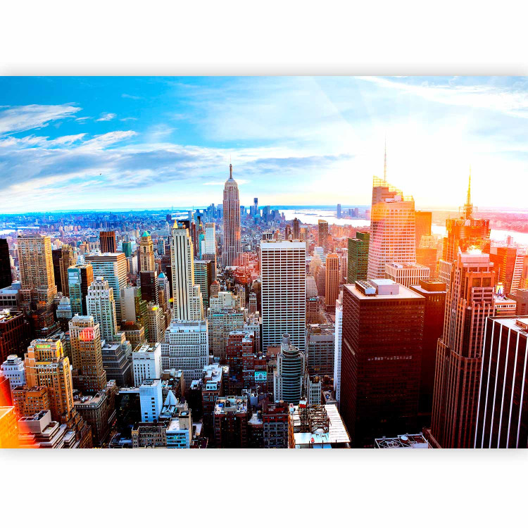 Photo Wallpaper New York USA - architecture at sunrise in saturated colours 98590 additionalImage 5