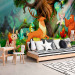 Wall Mural Teddy bear and friends - animals of the forest among trees in a children's glade 108101 additionalThumb 7