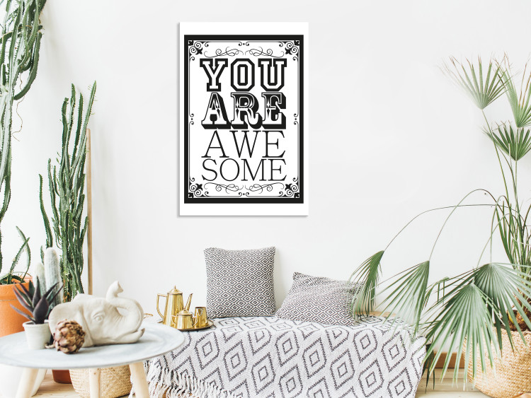 Canvas Art Print You Are Awesome (1 Part) Vertical 114701 additionalImage 3