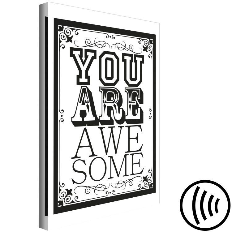 Canvas Art Print You Are Awesome (1 Part) Vertical 114701 additionalImage 6