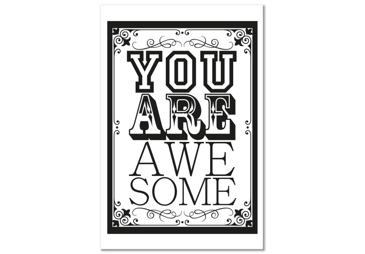 Canvas Art Print You Are Awesome (1 Part) Vertical 114701