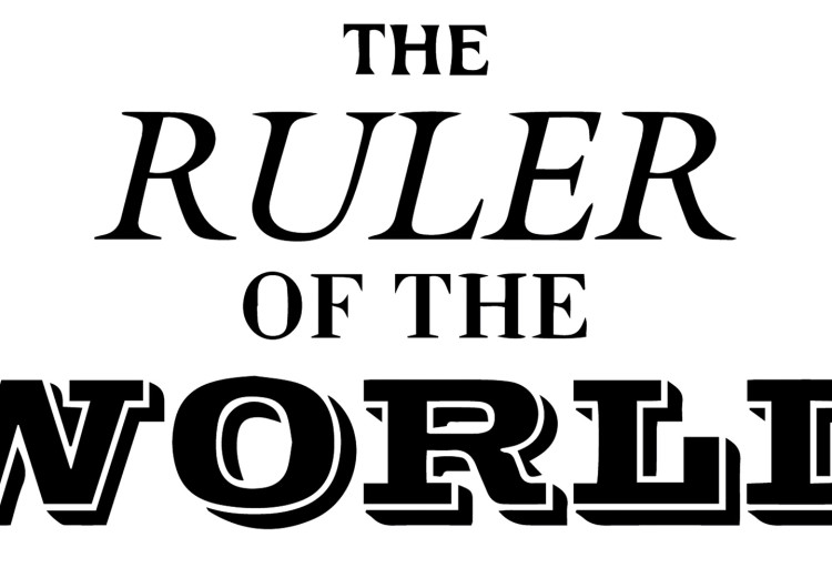 Poster The ruler of the world - black and white composition with a cat and texts 114801 additionalImage 8