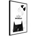 Poster The ruler of the world - black and white composition with a cat and texts 114801 additionalThumb 2
