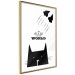 Poster The ruler of the world - black and white composition with a cat and texts 114801 additionalThumb 5