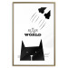 Poster The ruler of the world - black and white composition with a cat and texts 114801 additionalThumb 14