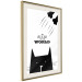 Poster The ruler of the world - black and white composition with a cat and texts 114801 additionalThumb 4