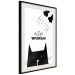 Poster The ruler of the world - black and white composition with a cat and texts 114801 additionalThumb 3