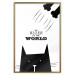 Poster The ruler of the world - black and white composition with a cat and texts 114801 additionalThumb 20