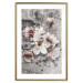 Poster Magnolias - composition with a textured surface with light pink flowers 115201 additionalThumb 14