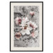 Poster Magnolias - composition with a textured surface with light pink flowers 115201 additionalThumb 18