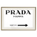 Wall Poster Prada Marfa - black and white simple composition with texts and an arrow 116801 additionalThumb 19