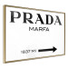 Wall Poster Prada Marfa - black and white simple composition with texts and an arrow 116801 additionalThumb 14