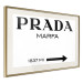 Wall Poster Prada Marfa - black and white simple composition with texts and an arrow 116801 additionalThumb 2