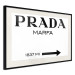 Wall Poster Prada Marfa - black and white simple composition with texts and an arrow 116801 additionalThumb 3
