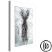 Canvas Print Deer in Glamour Light (1-part) - Blend of White and Gray 117001 additionalThumb 6