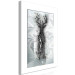 Canvas Print Deer in Glamour Light (1-part) - Blend of White and Gray 117001 additionalThumb 2