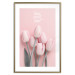 Poster Six Tulips - pink spring flowers and inscriptions on a pastel background 117901 additionalThumb 14