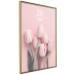 Poster Six Tulips - pink spring flowers and inscriptions on a pastel background 117901 additionalThumb 14