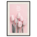 Poster Six Tulips - pink spring flowers and inscriptions on a pastel background 117901 additionalThumb 18