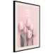 Poster Six Tulips - pink spring flowers and inscriptions on a pastel background 117901 additionalThumb 3