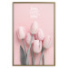 Poster Six Tulips - pink spring flowers and inscriptions on a pastel background 117901 additionalThumb 16