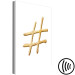 Canvas Print Hashtag - gold lettering on a white background Street Art, ideal for youth room 118301 additionalThumb 6