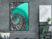 Poster Twisted Stairs - abstraction with architecture in turquoise-gray tones 118501 additionalThumb 3