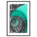 Poster Twisted Stairs - abstraction with architecture in turquoise-gray tones 118501 additionalThumb 20
