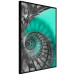 Poster Twisted Stairs - abstraction with architecture in turquoise-gray tones 118501 additionalThumb 10