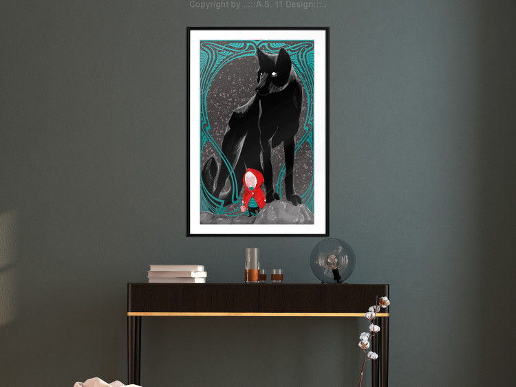 Wall Poster Little Red Riding Hood - fantasy with a girl in a cloak and a wolf in the background 118701 additionalImage 12
