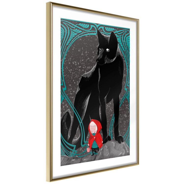 Wall Poster Little Red Riding Hood - fantasy with a girl in a cloak and a wolf in the background 118701 additionalImage 5