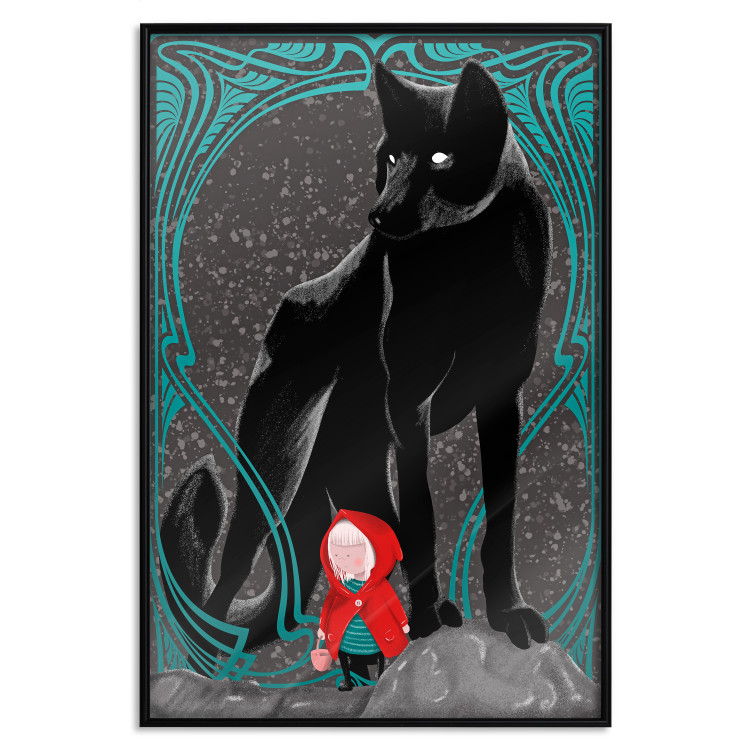 Wall Poster Little Red Riding Hood - fantasy with a girl in a cloak and a wolf in the background 118701 additionalImage 16