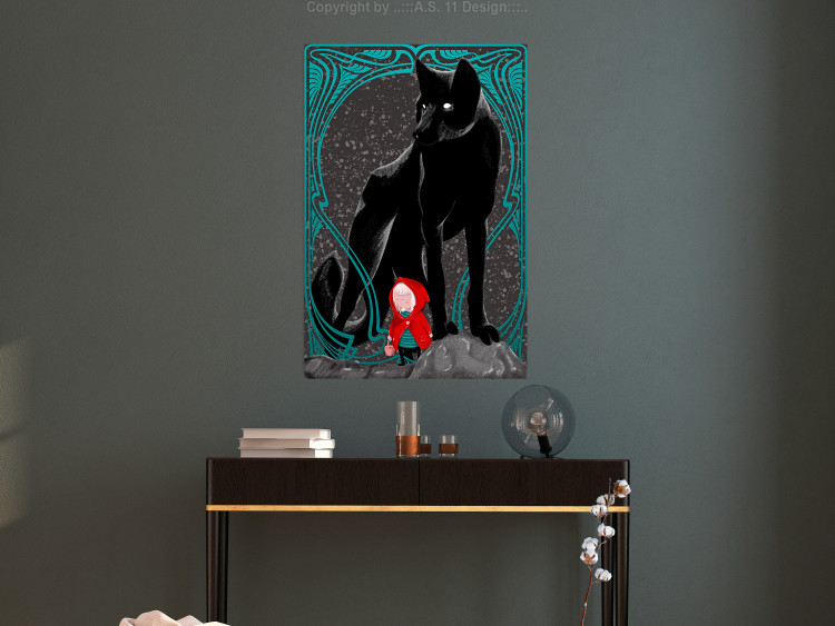 Wall Poster Little Red Riding Hood - fantasy with a girl in a cloak and a wolf in the background 118701 additionalImage 20