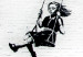 Poster Park-ing - Banksy-style mural with a girl on a swing and text 119201 additionalThumb 8