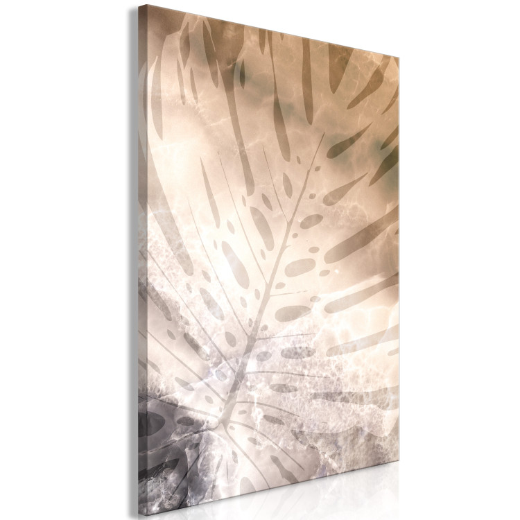 Canvas Art Print The hum of monstera - an abstraction of the sea and monstera leaves 121901 additionalImage 2