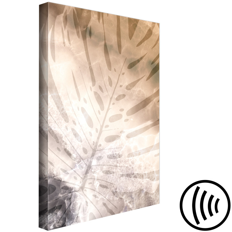 Canvas Art Print The hum of monstera - an abstraction of the sea and monstera leaves 121901 additionalImage 6