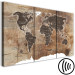 Canvas World Map: Wooden Mosaic (3 Parts) 122201 additionalThumb 6