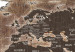 Canvas World Map: Wooden Mosaic (3 Parts) 122201 additionalThumb 5
