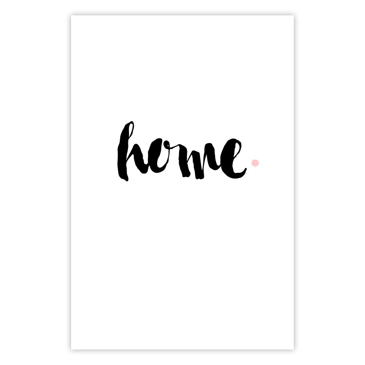 Poster Home and Dot - artistic English text on a white background 122901