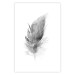 Wall Poster Fleeting - black sketch of a bird feather on contrasting white background 123201 additionalThumb 19