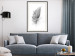 Wall Poster Fleeting - black sketch of a bird feather on contrasting white background 123201 additionalThumb 22