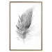 Wall Poster Fleeting - black sketch of a bird feather on contrasting white background 123201 additionalThumb 20