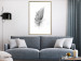 Wall Poster Fleeting - black sketch of a bird feather on contrasting white background 123201 additionalThumb 13