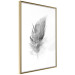 Wall Poster Fleeting - black sketch of a bird feather on contrasting white background 123201 additionalThumb 8