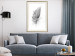 Wall Poster Fleeting - black sketch of a bird feather on contrasting white background 123201 additionalThumb 21