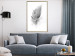 Wall Poster Fleeting - black sketch of a bird feather on contrasting white background 123201 additionalThumb 7