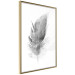Wall Poster Fleeting - black sketch of a bird feather on contrasting white background 123201 additionalThumb 14