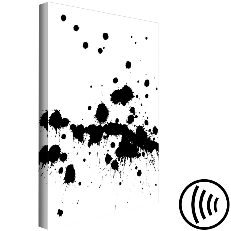 Canvas Print Blots on the wall - black and white minimalist graphics with a pattern 123501 additionalImage 6