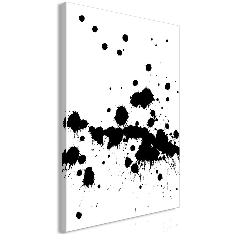 Canvas Print Blots on the wall - black and white minimalist graphics with a pattern 123501 additionalImage 2